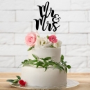 Cake Topper - Mr & Mrs - Schwarz